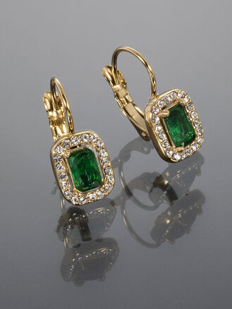 Náušnice z chirurgické oceli krystalky