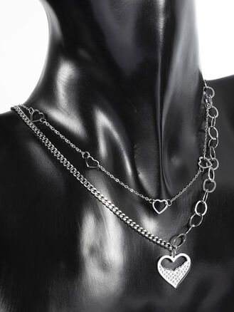 Náhrdelník z chirurgické oceli srdce