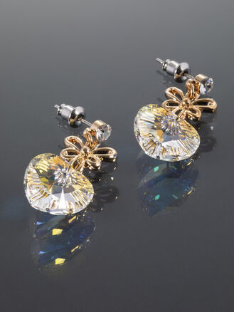 Náušnice se srdíčky Swarovski element