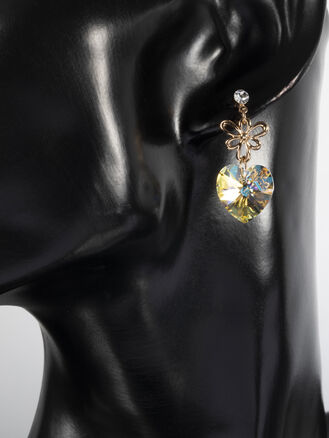 Náušnice se srdíčky Swarovski element