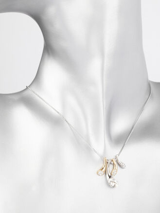 Náhrdelník stříbrné barvy s krystalky