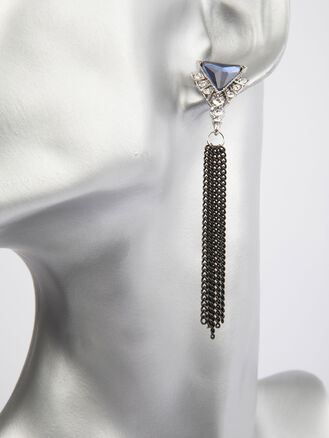 Náušnice kapky s krystalky