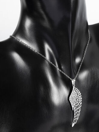 Náhrdelník z chirurgické oceli andělské křídlo