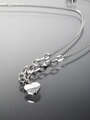 Luxusní romantický náhrdelník z chirurgické oceli, srdíčko s perletí a kamínky