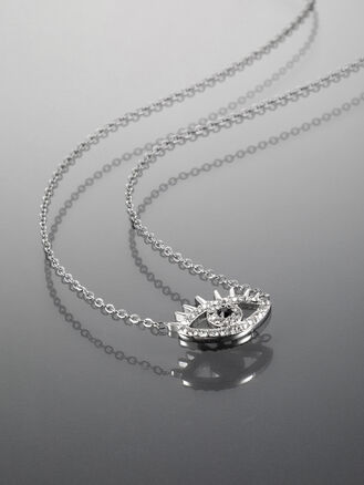 Jemný náhrdelník z chirurgické oceli, třpytivé oko