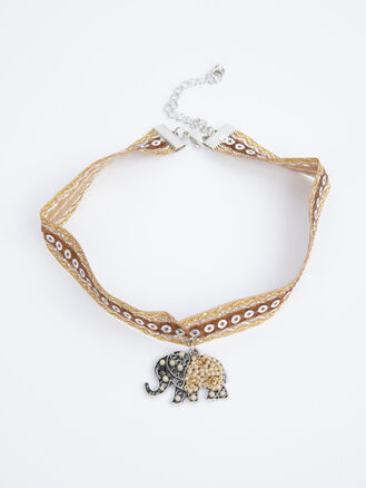 Fashion Jewelry choker slon s korálky