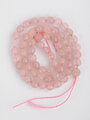 Korálková šňůra z růžových broušených skleněných kuliček, velikost korálků 6 mm