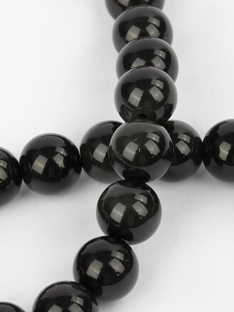 Korálková šňůra z kuliček onyxu, velikost korálků 10 mm