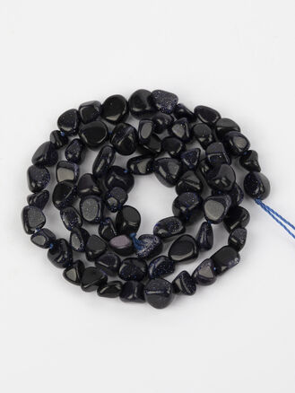 Korálková šňůrka z korálků modrého slunečního kamene