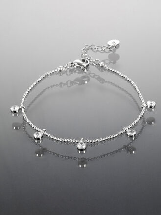 Náramek z chirurgické oceli s krystalky