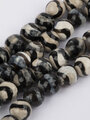 Korálková šňůra z kuliček achátu zebra, velikost cca 8 mm