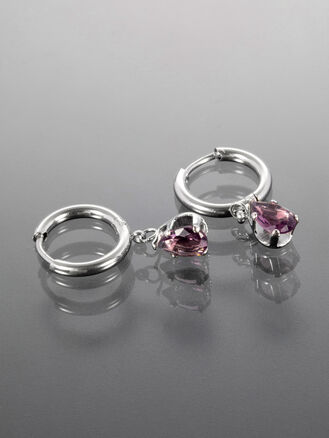 Náušnice z chirurgické oceli s kapkou