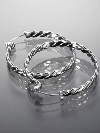 Náušnice pletené kruhy z chirurgické oceli 