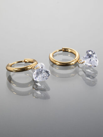 Náušnice z chirurgické oceli srdíčko