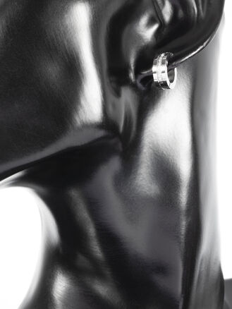 Náušnice kruhy z chirurgické oceli s krystaly