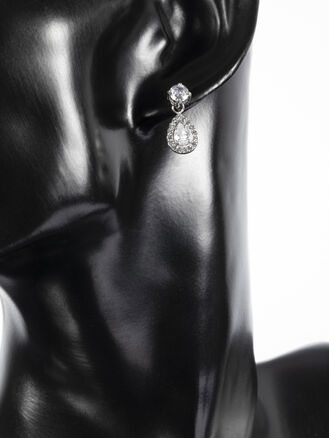 Elegantní náušnice z chirurgické oceli s krystalky