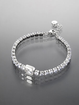 Elegantní náramek z chirurgické oceli s krystaly