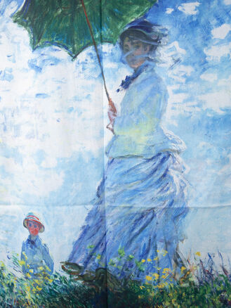 Delfin dámská šála dáma se slunečníkem Claude Monet