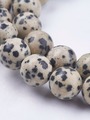 Korálková šňůra z kuliček jaspisu dalmatin, průměr 10 mm