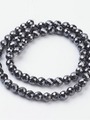 Korálková šňůra z fazetovaných kuliček hematitu, průměr 10 mm