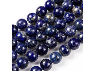 Korálková šňůra z kuliček lapisu lazuli, průměr 10 mm
