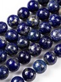 Korálková šňůra z kuliček lapisu lazuli, průměr 10 mm