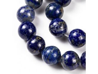 Korálková šňůra z kuliček lapisu lazuli, průměr 10 mm