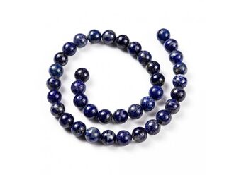 Korálková šňůra z kuliček lapisu lazuli, průměr 10 mm