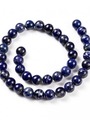 Korálková šňůra z kuliček lapisu lazuli, průměr 10 mm