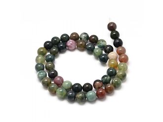 Korálková šňůra z kuliček indického achátu, průměr 4 mm