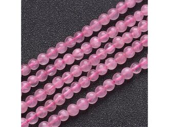 Korálková šňůra z kuliček růženínu, průměr 4 mm