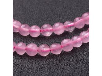 Korálková šňůra z kuliček růženínu, průměr 4 mm