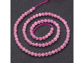 Korálková šňůra z kuliček růženínu, průměr 4 mm