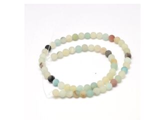 Korálková šňůra z kuliček matného amazonitu, průměr 6 mm