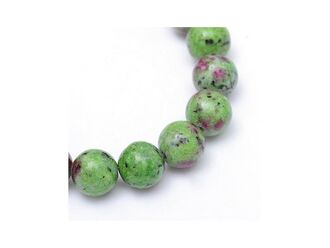 Rubín v ziositu, imitace, 5 korálků v sáčku, průměr 6 mm 