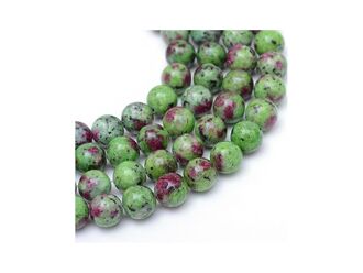 Rubín v ziositu, imitace, 5 korálků v sáčku, průměr 6 mm 