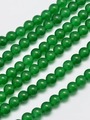 Korálková šňůra z kuliček jadeit Malaysia zeleného, průměr 6 mm