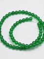 Korálková šňůra z kuliček jadeit Malaysia zeleného, průměr 6 mm