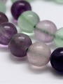 Korálková šňůra z kuliček fluoritu, průměr 6 mm