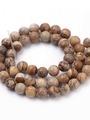 Jaspis obrázkový, 5 korálků v sáčku, průměr kuličky 8 mm