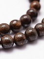 Bronzit, 5 korálků v sáčku, průměr 6 mm 