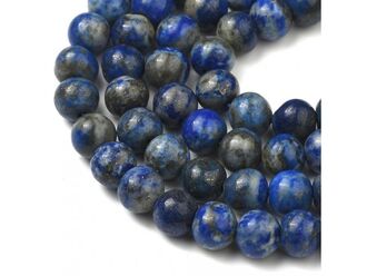 Korálková šňůra z kuliček lapisu lazuli, průměr 6 mm