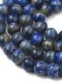 Korálková šňůra z kuliček lapisu lazuli, průměr 6 mm