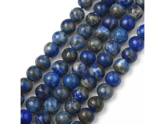Korálková šňůra z kuliček lapisu lazuli, průměr 6 mm
