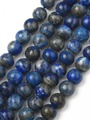 Korálková šňůra z kuliček lapisu lazuli, průměr 6 mm