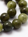 Korálková šňůra z kuliček jadeitu, průměr 8 mm