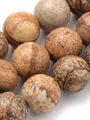 Jaspis obrázkový, 5 korálků v sáčku, průměr kuličky 8 mm