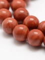 Korálková šňůra z kuliček jaspisu červeného, průměr 8 mm