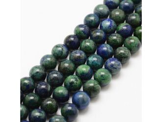 Korálková šňůra z kuliček lapis lazuli, imitace chryzokolu, průměr 8 mm