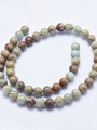 Korálková šňůra z kuliček jaspisu aqua terra, průměr 8 mm